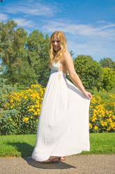 White Maxi Dress + Jeulia Ring Review