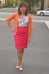 Orange Polka Dot Cardigan X 2