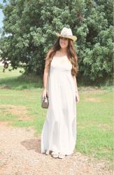 Long White Dress + Special Hat