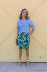 Chambray and Aztec Print