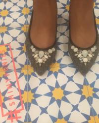 J. Crew Gemma Jeweled Tweed Flats