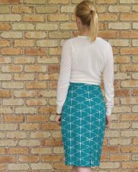 Pencil Skirt with a different kind of kick pleat.