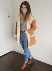 Outfit // Ark Sheep Lined Suedette Coat