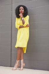 Yellow Tunic Midi Dress