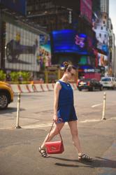 Times Square jumpsuit look