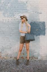 Suede Shorts