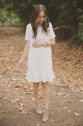 DIY FRIDAY: RUFFLE HEM SHIFT DRESS (MATERNITY or NON MATERNITY)