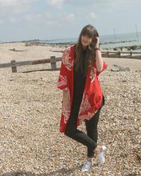 OOTD: Red Kimono