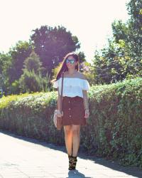 Brown Leather Skirt