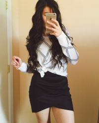 How To Style a Black Stretch Bodycon Skirt