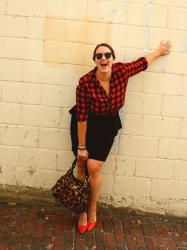 Fall Pattern Mixing | Buffalo Plaid + Leopard