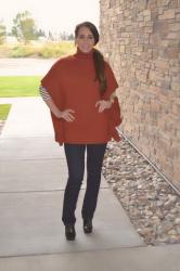 Pumpkin Spice Poncho