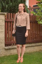 Crop camel blazer