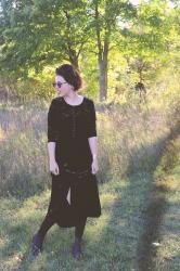 wearing // vintage velvet dress