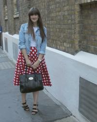 OOTD: Red Gingham Midi Skirt