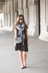 A Casual #LBD + Blanket Scarf