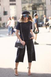 CROPPED PANTS FOR MILAN FASHION WEEK