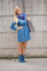 OUTFIT: DENIM SHIRT DRESS - COME ABBINARE UN ABITO IN DENIM -