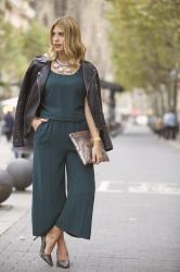 Green jumpsuit