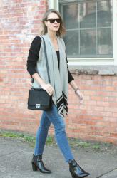 Draped Sweater Vest