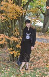 Me-Made-Outfit 07. Oktober 2015 - Streifen & Spitze  Me-Made-Outfit October 7, 2015 - Stripes & Lace