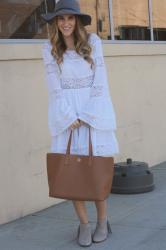 White Crochet Dress 