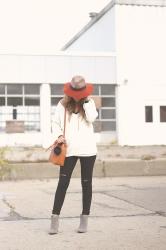 oversized sweater and Fall booties