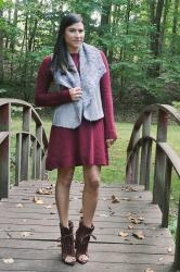 {outfit} Open Toed Booties and Bare Legs