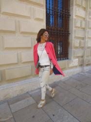 pink coat