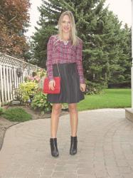 PLAID // PLEATED SKIRT // HAPPY THANKSGIVING 