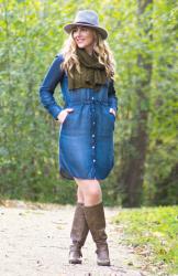 Chambray Dress for Fall