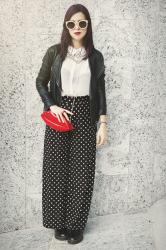 #MFW Day 1 – Polka dots palazzo pants