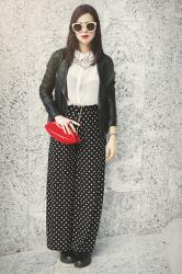 #MFW Day 1 &#8211; Polka dots palazzo pants