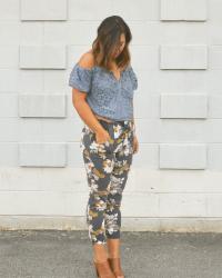 OLD NAVY FLORAL PANTS & THE STORY OF HOW I ACTUALLY DID FIT IN A SIZE SMALL
