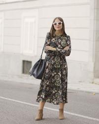 Vestido de flores midi