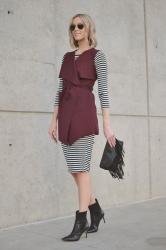 Burgundy and Black
