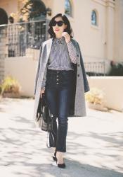 Great Weekend: Gray Coat & Cropped Jeans