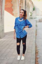 LOOK CON CAMISA VAQUERA