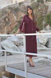 All Burgundy Outfit with Maryjanes ♥ Total look Bordeaux et Babies