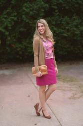 Pink Pencil Skirt