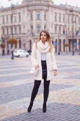 BEIGE FAUX FUR COAT || OOTD for Promod Boutique Francaise