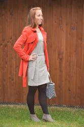 Outfit: Orange with grey