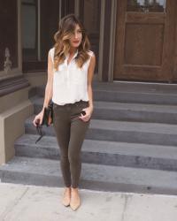 olive green jeggings