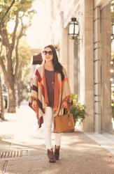 Plaid Cape + Marsala Tones