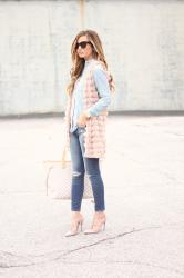 Blush Fringe Vest