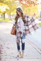 Plaid Poncho