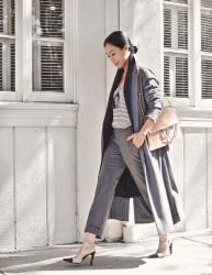 3 In 1: Gray Coat & Gray Cropped Pants