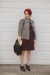 Cute Outfit of the Day: Houndstooth Pattern Mixing