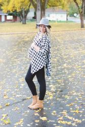 HOUNDSTOOTH PONCHO FEATURING ISABELLA OLIVER