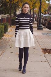 Blue and white stripes 